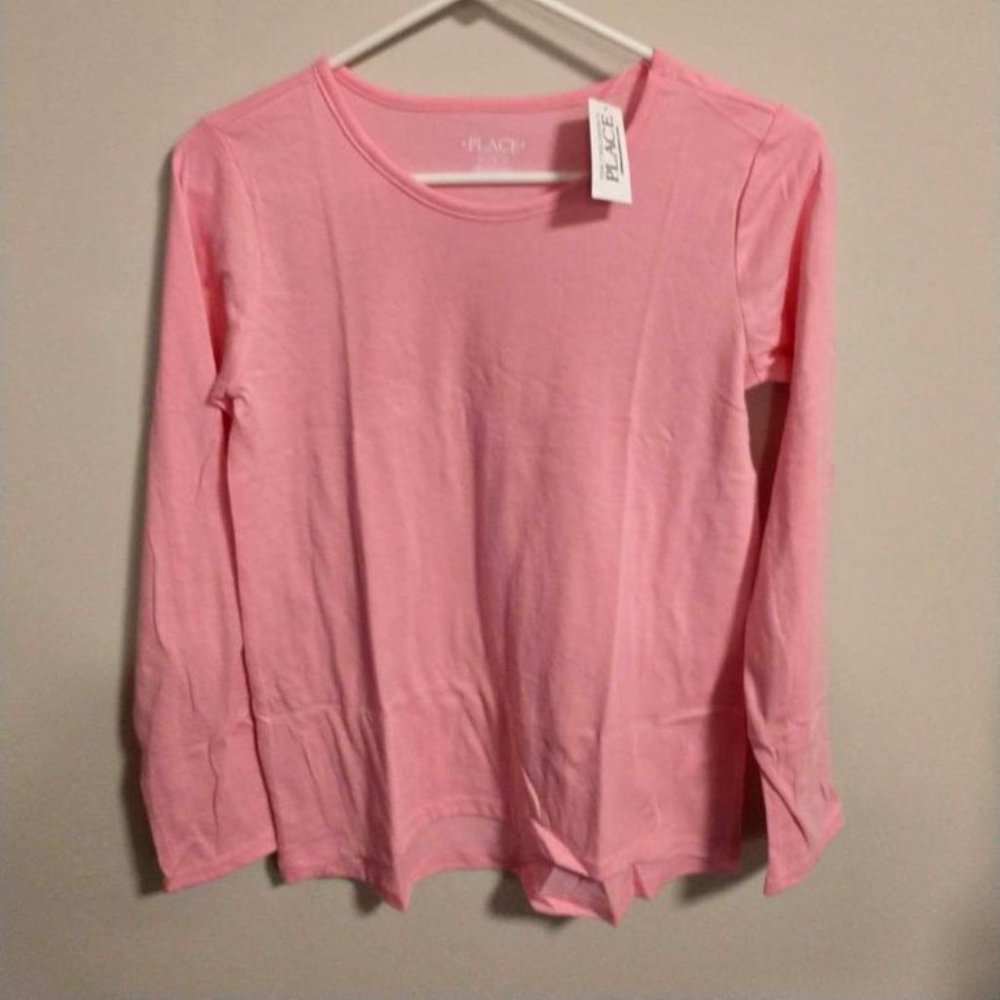 The Children's Place teen girl long sleeve shirt pink XL 14 K-151